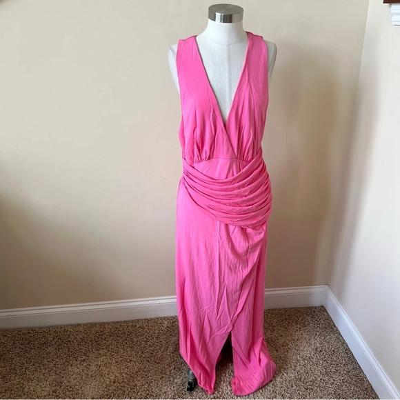 New! Ramy Brooks Gemma dress in wild pink maxi 17488 - Picture 3 of 13